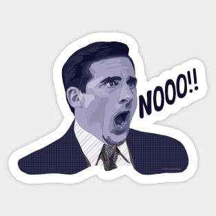 Michael Scott Yelling No! Sticker